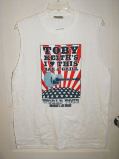 NWT TOBY KEITH World Tour Harrahs Las Vegas Muscle Sleeveless Shirt 