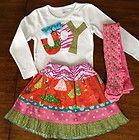 Etsy 4 4T Custom Boutique Girls Christmas Skirt Shirt Top Tights