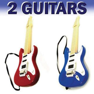 Lot of 2 Electric Guitars Toy Musical Instrument Kids Children Boy 