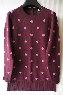 Crew Collection 100% Cashmere Polka Dot Sweater size M SOLD OUT