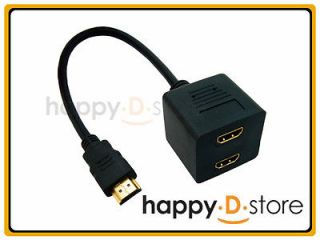 HDMI Male To 2 HDMI Female Y Splitter Adapter Cable