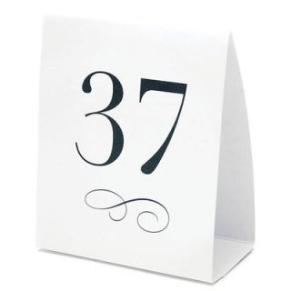 Black White Tent Style Wedding Table Numbers 1 36