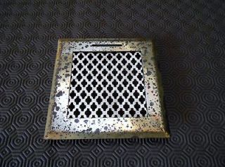 OLD french solid brass heating vent grate