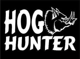 Hog Hunter w/hog wild boar pig car window laptop trailer decal sticker 