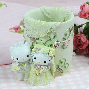 Hello Kitty & Dear Daniel White Color Flower Wedding Dress Design Pen 