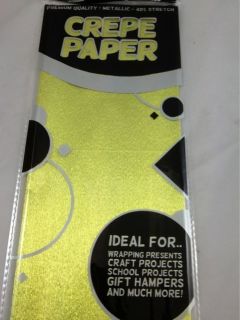     Metallic Crepe Paper 1 Sheets 50x100cm Premium 40% Stretch CR382
