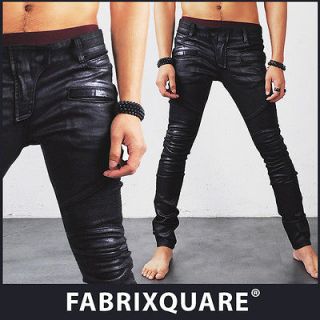 Fx Homme Wax Coated Real Skinny Biker Jeans Korea Fashion 27 29 31 33 