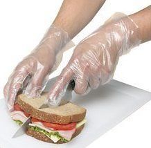 Disposable Food Handler Poly Gloves 10/100 (1000 Gloves)
