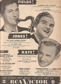 Herbie Fields Spike Jones Sammy Kaye 1946 Ad  RCA Victor