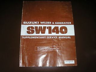 OEM Suzuki SW 140 S/SE welder & generator supplementary service manual 
