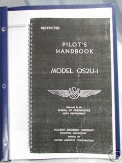 WW 2 USN OS2U 1 Kingfisher Pilots Handbook