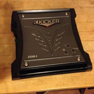 Kicker ZX200.2 Two Channel Kicker Car Stereo Amplifier Used Great Buy