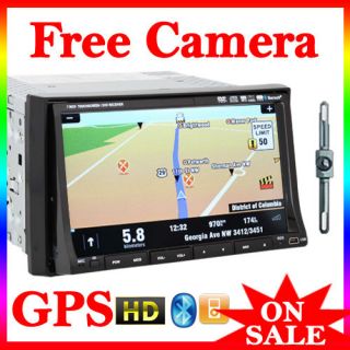 High Def GPS Unit 7 In Dash LCD Car DVD CD Radio Player Ipod 