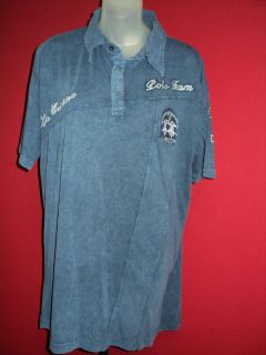 LA MARTINA Blue #1 Argentina Polo Team Tradition Sport Shirt XXXL 3X~