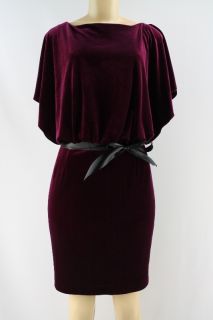 Jessica Simpson women dress sleeveless velvet burgundy size 12