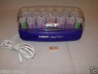 Conair Easy Start Ribbed Hot Rollers Curlers Pageant Prom Party 