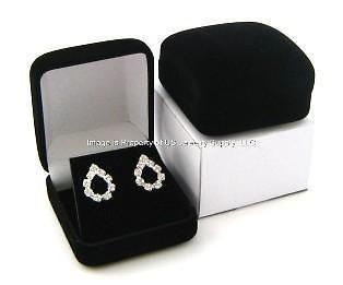 New Large Black Velvet Earring Jewelry Display Gift Boxes