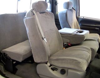   FORD F250/350 XCAB front 40/20/40/ + rear SEAT COVER Gray Leatherette