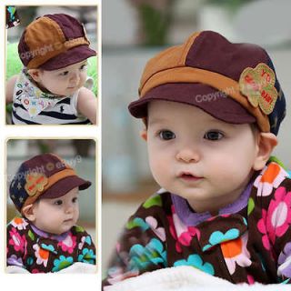 Baby Children kid boy Baseball Hexagonal cap brown Sun hat for 1 4 
