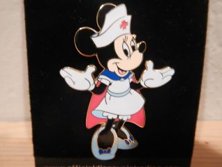 Disneyland Pin MINNIE MOUSE as NURSE Rescue Series +CrossHAT OLDER Pin 
