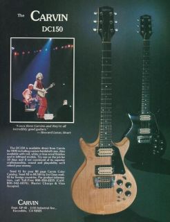 HEART HOWARD LEESE FOR CARVIN DC150 GUITARS AD 8X11 VINTAGE 
