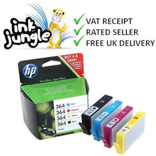 HP 364 Cyan Magenta Yellow Black Ink Cartridges For Photosmart Premium 