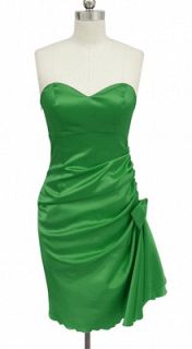 BL1128 EMERALD GREEN SIDE PLEATED STRAPLESS PADDED BRIDESMAID PARTY 