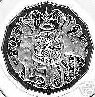 1985 50 cent Coat of Arms Proof Coin Australia out of a Set