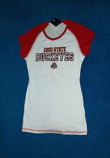 RED WHITE BLING OHIO STATE BUCKEYES T SHIRT TOP SHIRT SIZE 15   17 