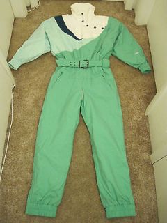 Obermeyer womens 10 rare vintage hooded one piece snow suit snowboard 