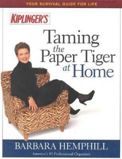 Taming the Paper Tiger at Home by Barbara Hemphill 1998, Hardcover 