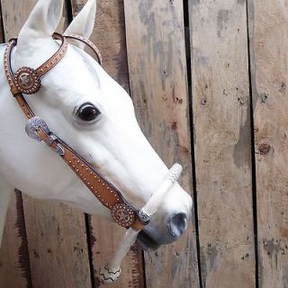   Horse Two Ear Bitless Bridle Headstall with Bosal and Reins BB102