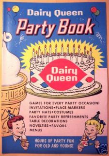 RARE 1960 DAIRY QUEEN COMIC ICE CREAM HOLIDAY PLANNING Party Book 