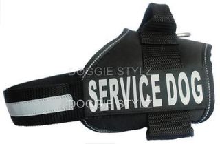   Black Nylon Dog Harness CUSTOMS Velcro Patch Training IDC Assistance