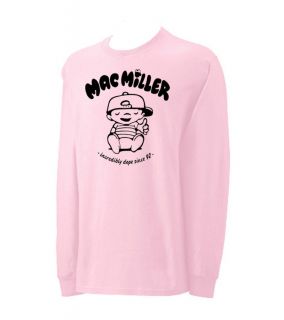 Mac Miller Longsleeve T shirt hip hop knock most dope weezy khalifa S 