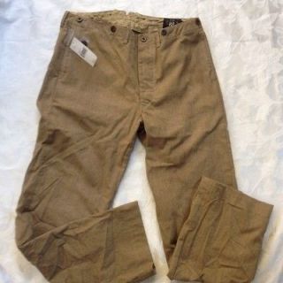 RRL Ralph Lauren Buckle Back Vintage Work Chino Pants 34 X 34 New 390$