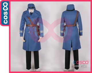 Hetalia Axis Powers◆Sweden Outfit◆Anime Cosplay Costume w/ hat Gun 