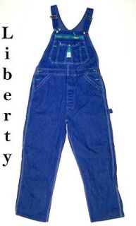   Liberty Blue Jean Denim Carpenter Bib Hillbilly Overalls size 34X29