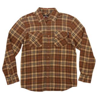 Independent Control Button Up Shirt Orange/Brown   Ships Free