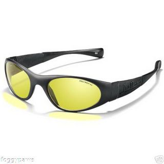 new julbo black rubber nylon sunglasses w yellow lens