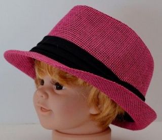 New Stylish Cool Baby Child Childrens Kids Straw Fedora Hat Cap L/XL 
