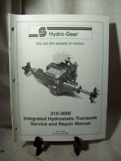 Hydro Gear 310 3000 Integrated Hydrostatic Transaxle Service & Repair 