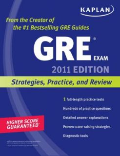 Kaplan GRE 2011 Strategies, Practice, and Review 2010, Paperback 