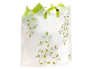   IVY LANE PLASTIC FROSTED shopping / gift bags (200 COLOSSAL 22X18X8