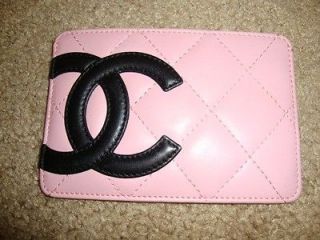 CHANEL Pink Quilted leather Cambon Credit Card Holder WOW