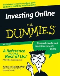 Investing Online for Dummies by Kathleen Sindell 2005, Paperback 