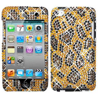   Leopard Bling Hard Snap On Cover Case for Apple iPod Touch 4G 4th Gen