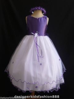 purple flower girl dress in Clothing, 