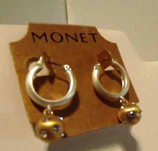 monet silver hoop earrings