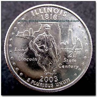 2003 P Illinois State Quarter ****** Uncirculated from 